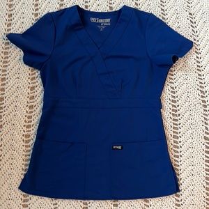 Grey’s Anatomy extra small royal blue scrub top
